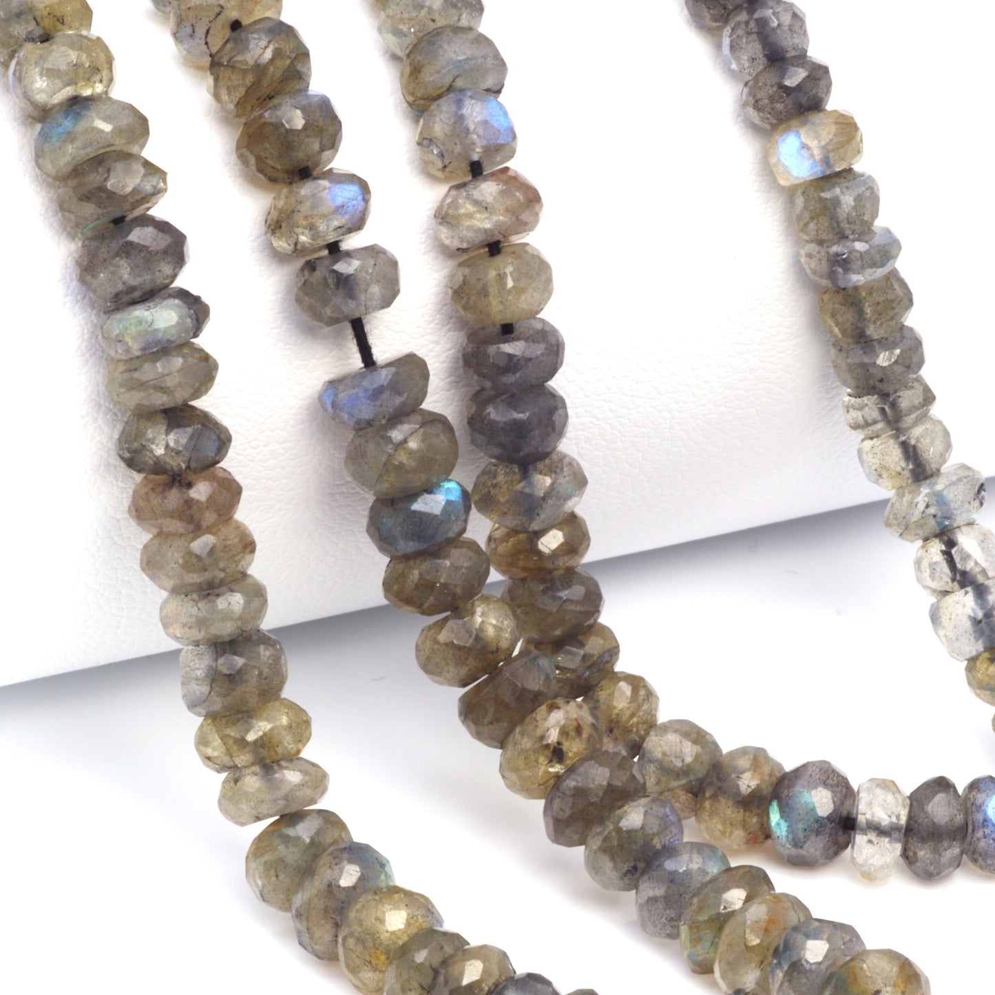 Blue Labradorite 6mm Faceted Rondelles
