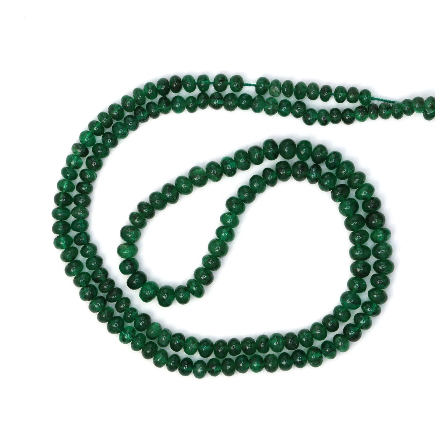 Green Emerald 3mm Smooth Rondelles