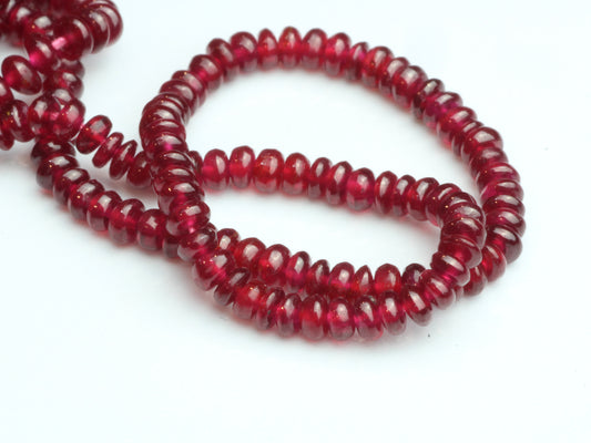 Red Ruby 2.5mm Smooth Rondelles
