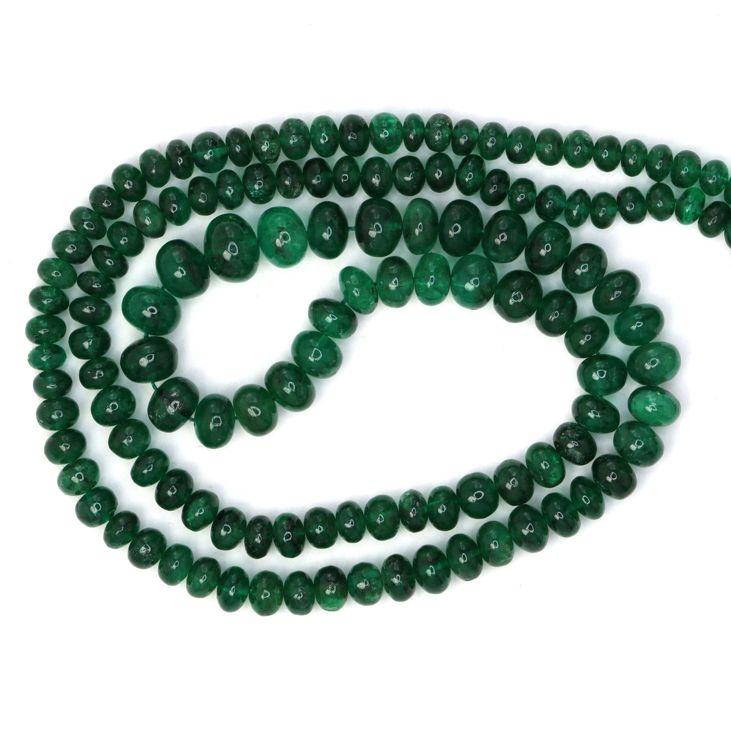 Green Emerald 3.5mm Smooth Rondelles