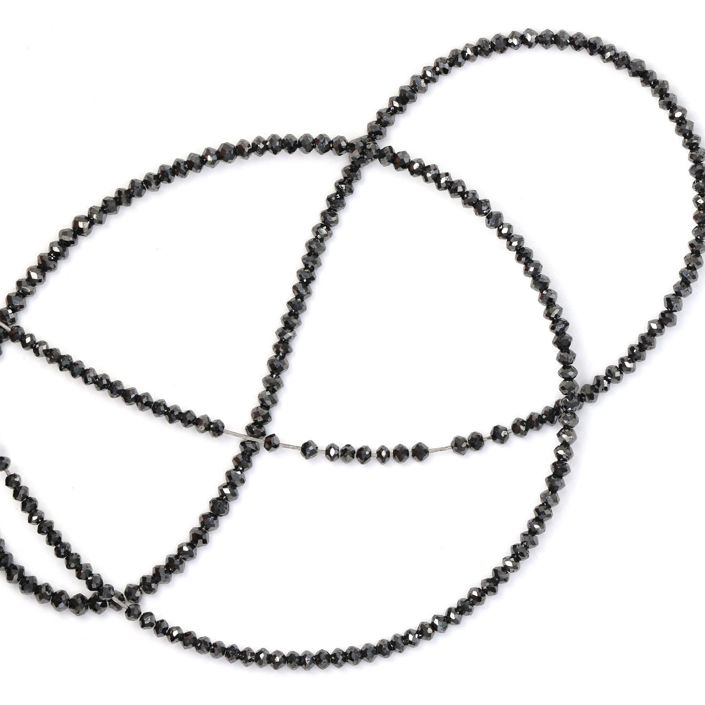 Black Diamond 1.9mm Faceted Rondelles