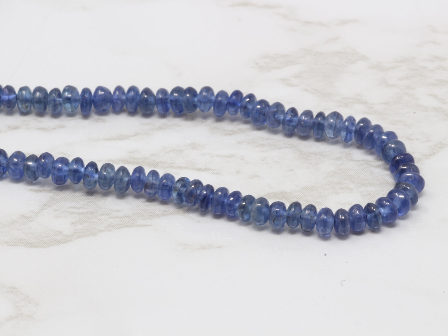 Cornflower Blue Sapphire 2.5mm Smooth Rondelles Bead Strand