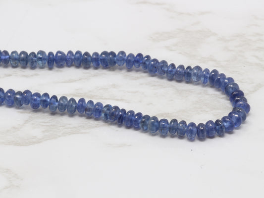 Cornflower Blue Sapphire 2.5mm Smooth Rondelles Bead Strand