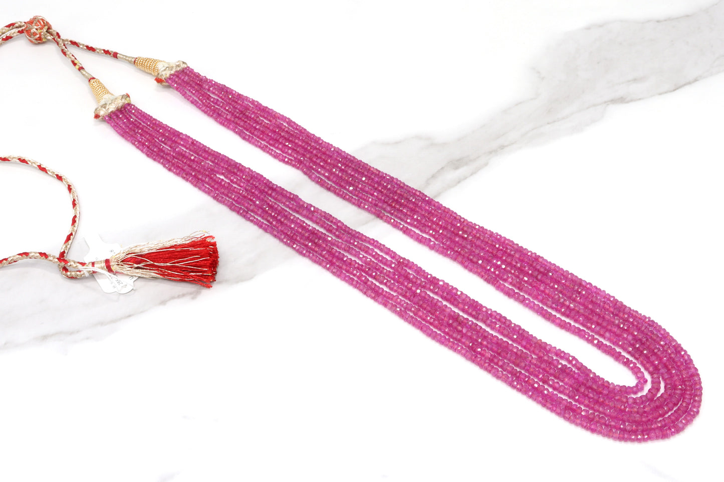 Pink Sapphire 2.5mm Faceted Rondelles