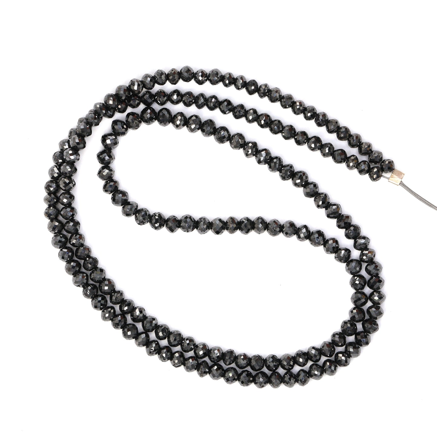 Black Diamond 3mm Faceted Rondelles