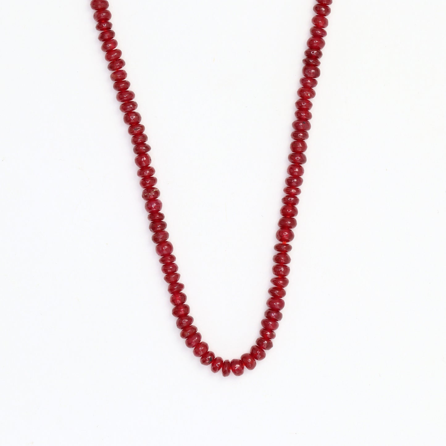Red Ruby 3mm Smooth Rondelles Bead Strand