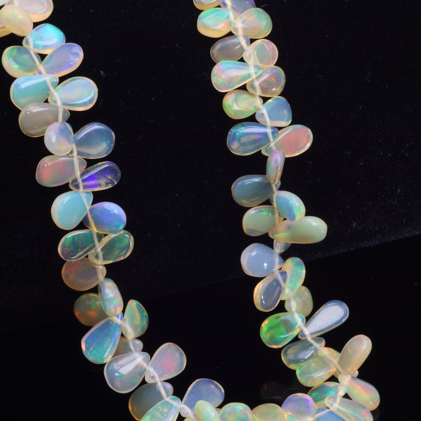 Ethiopian Opal 7x4mm Smooth Pear Shaped Briolettes