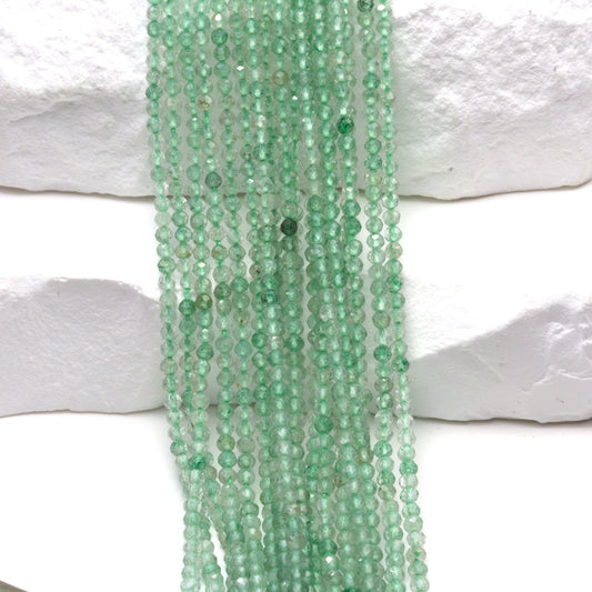 Green Amethyst 2mm Faceted Rounds