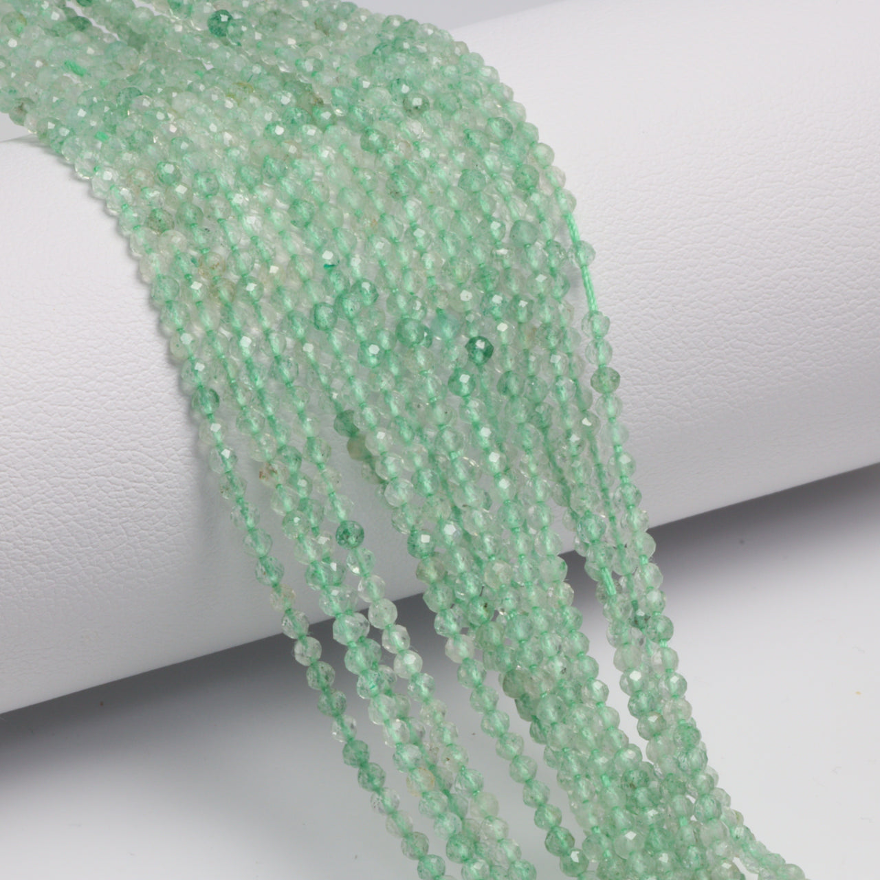 Green Amethyst 2mm Faceted Rounds