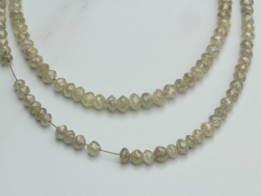 Gray Diamond 1.8mm Faceted Rondelles