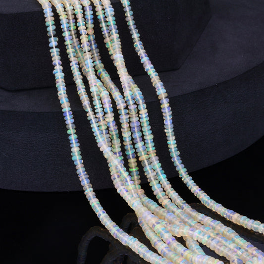 Yellow Ethiopian Opal 3mm Smooth Rondelles