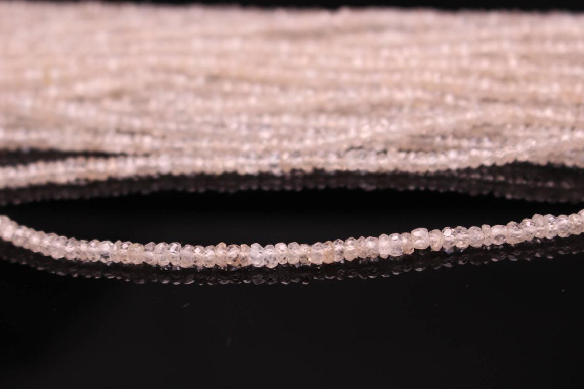 Natural Champagne Zircon 3.5mm Faceted Rondelles
