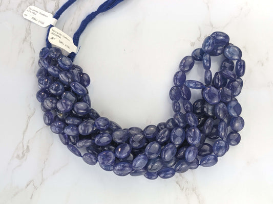 Blue Tanzanite 10x8mm Smooth Ovals