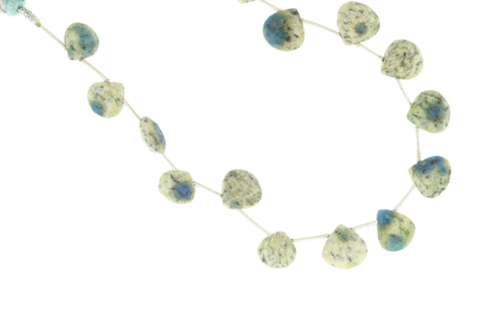 K2 Jasper 10mm Faceted Heart Shaped Briolettes