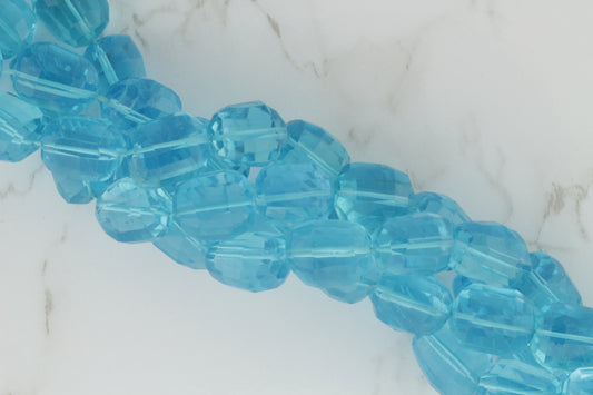 Swiss Blue Hydro Quartz 16x12mm Faceted Nuggets
