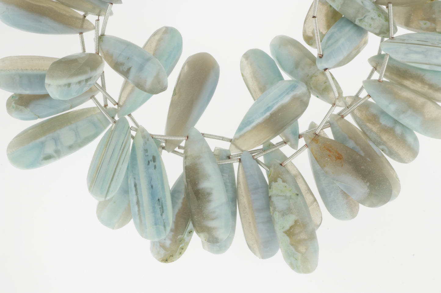 Owyhee Opal 25x11mm Faceted Pear Shaped Briolettes