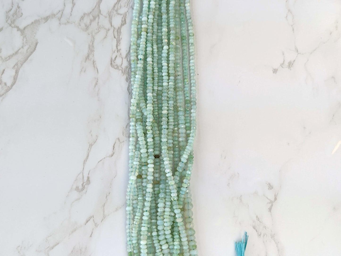 Peruvian Opal 3mm Faceted Rondelles