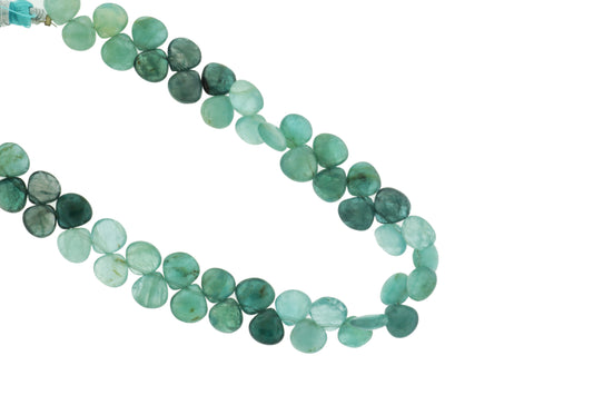 Ombre Blue Grandiderite 6mm Smooth Heart Shaped Briolettes