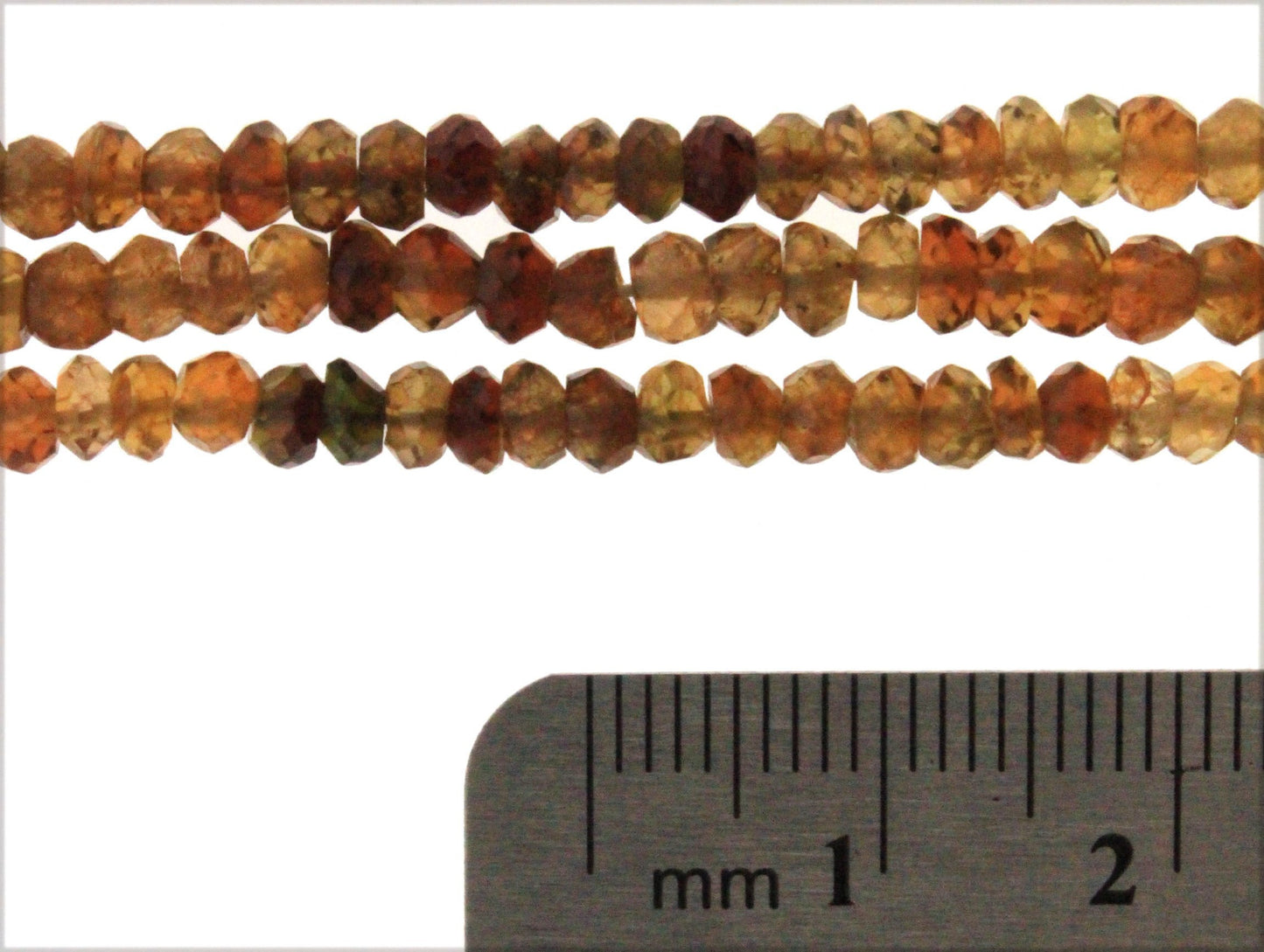 Ombre Brown Tourmaline 4mm Faceted Rondelles