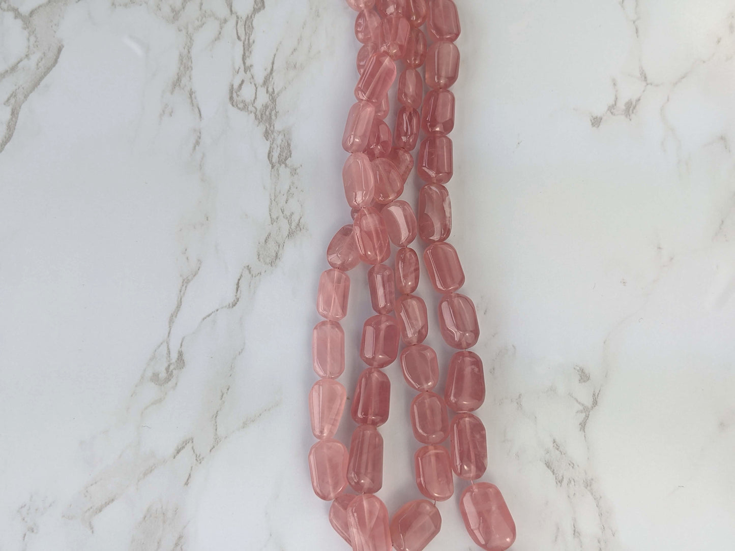 Deep Pink Rose Quartz 11x9mm Smooth Nuggets