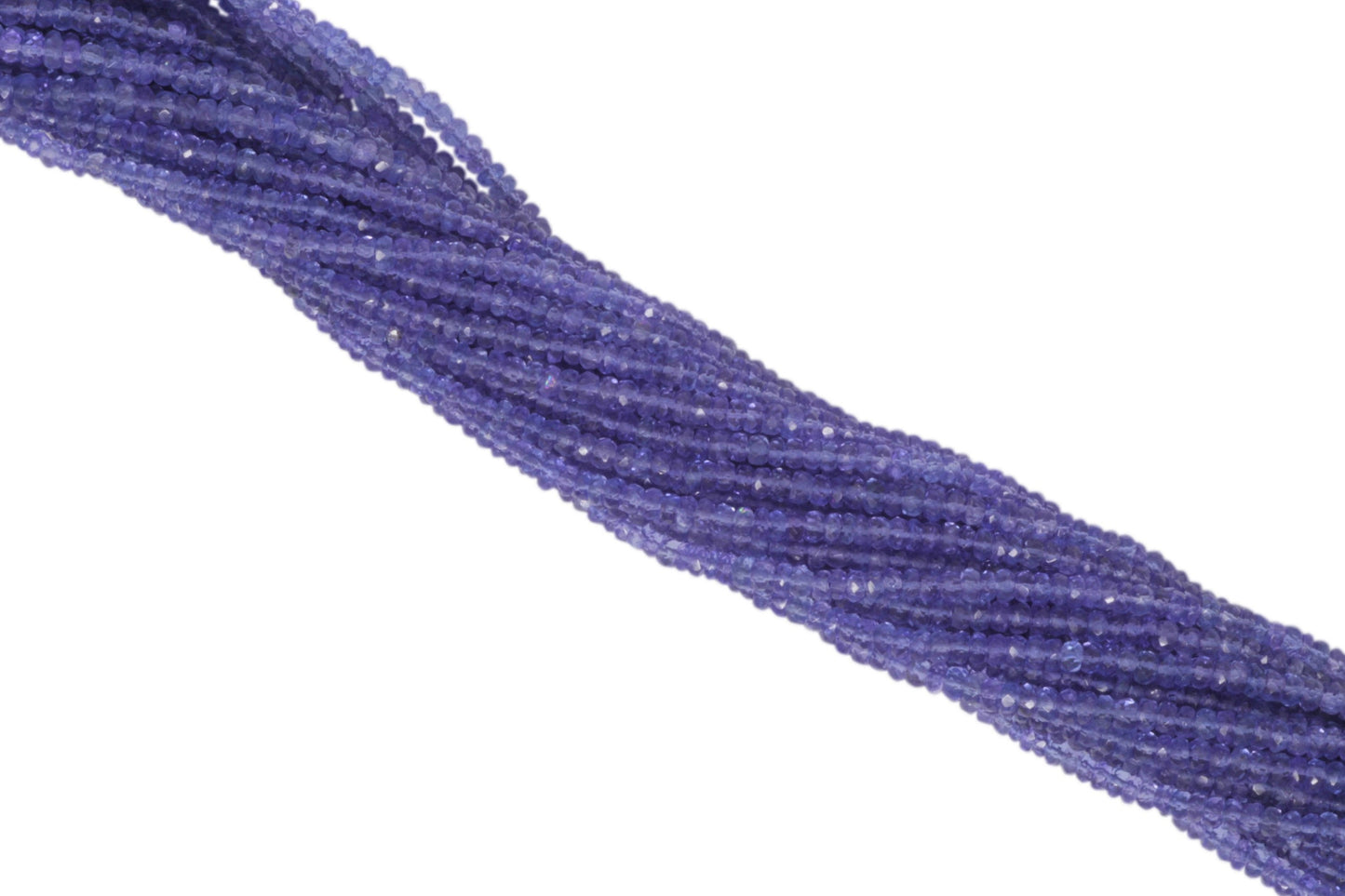 AAA Tanzanite 3mm Faceted Rondelles