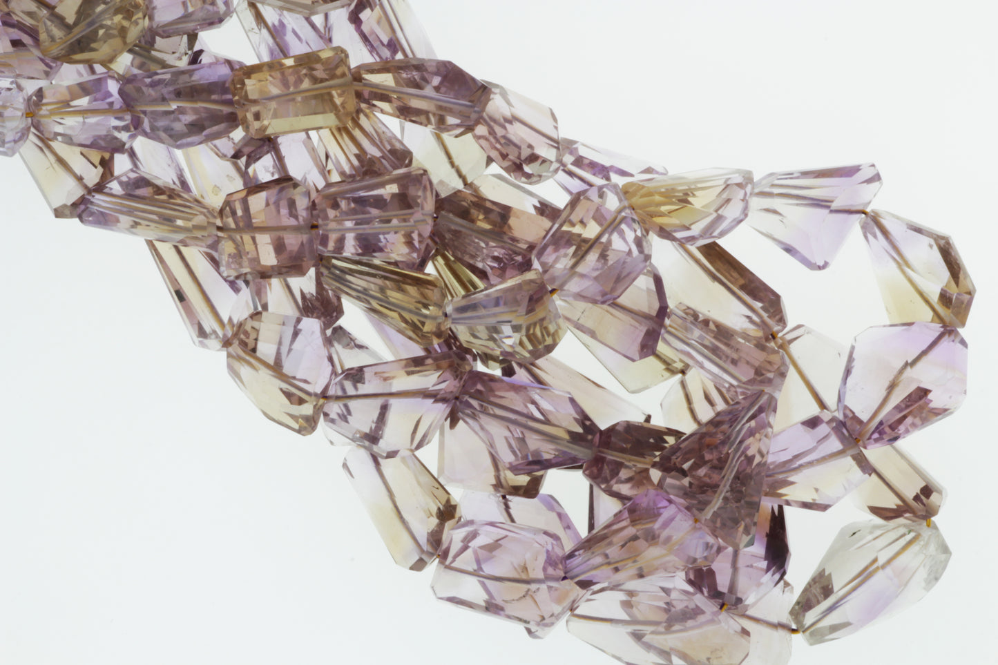 Purple and Yellow Ametrine 16x10mm Faceted Nuggets