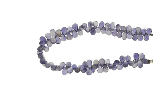 Blue Iolite 7x4mm Faceted Teardrop Briolettes