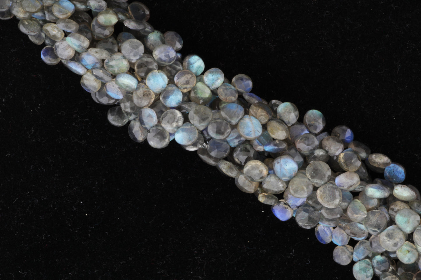 Blue Labradorite 6mm Faceted Heart Shaped Briolettes