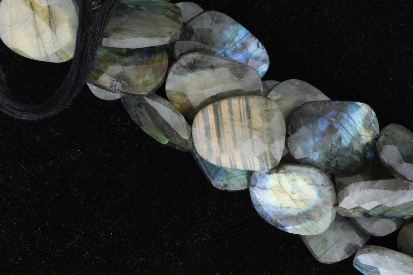 Blue Labradorite 30x20mm Faceted Slices