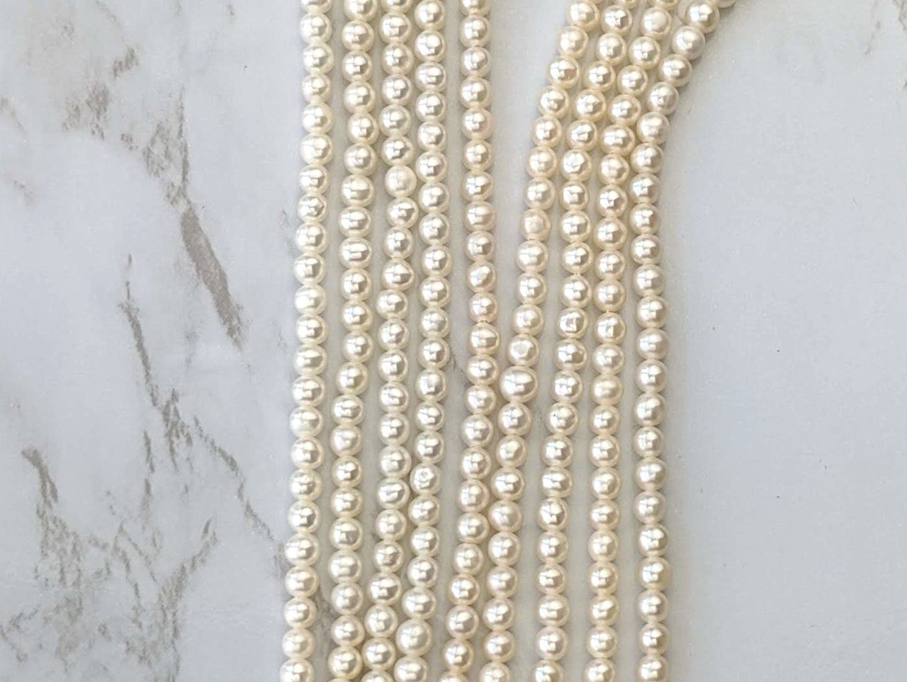 White Freshwater Pearl 3mm Smooth Rounds