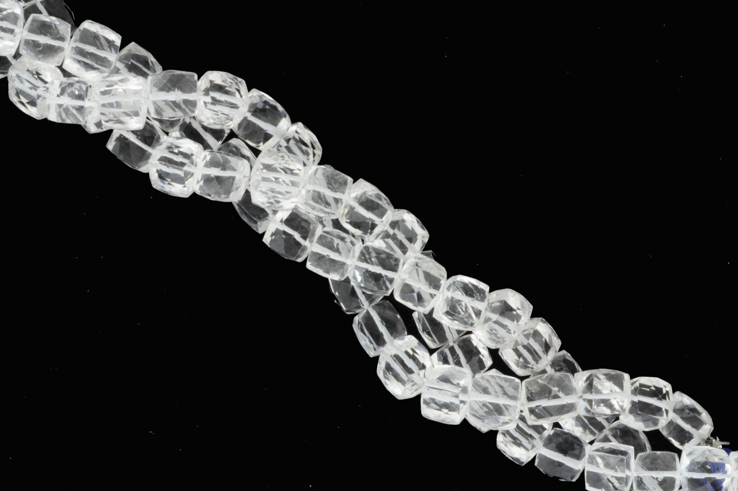 Clear Rock Crystal Quartz 8mm Faceted Cubes