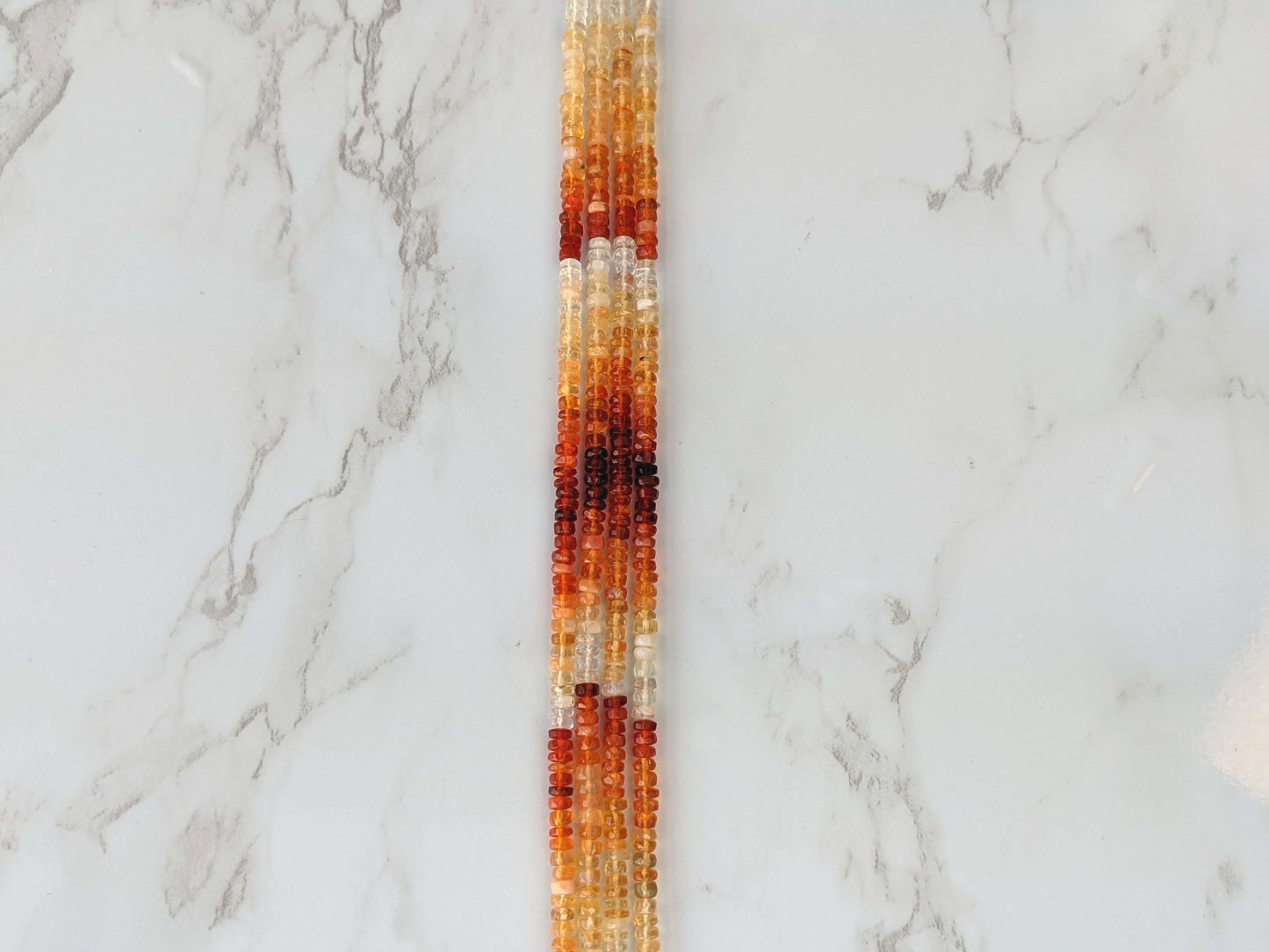 Ombre Mexican Fire Opal 4mm Faceted Rondelles