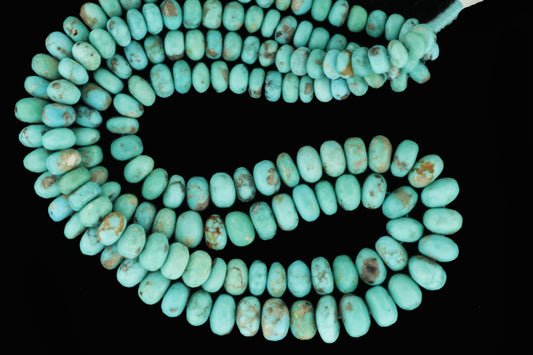 Natural Light Blue Turquoise 6mm Faceted Rondelles