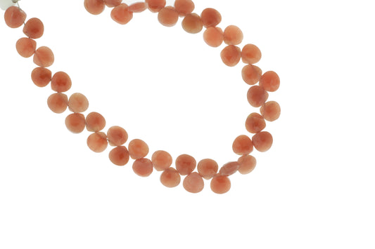 Peach Moonstone 7mm Faceted Heart Shaped Briolettes