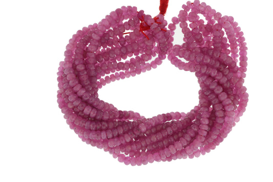 Pink Sapphire 4mm Faceted Rondelles