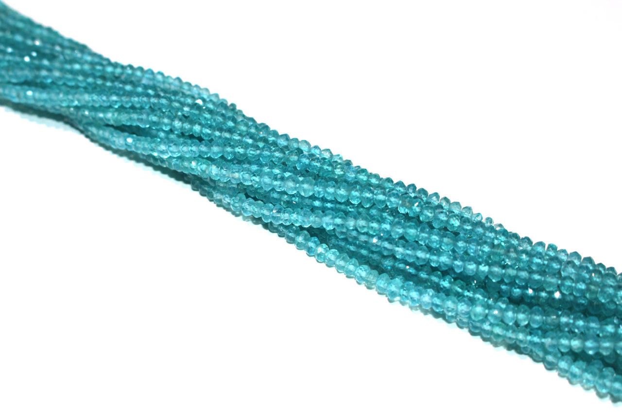 Apatite 3mm Faceted Rondelles