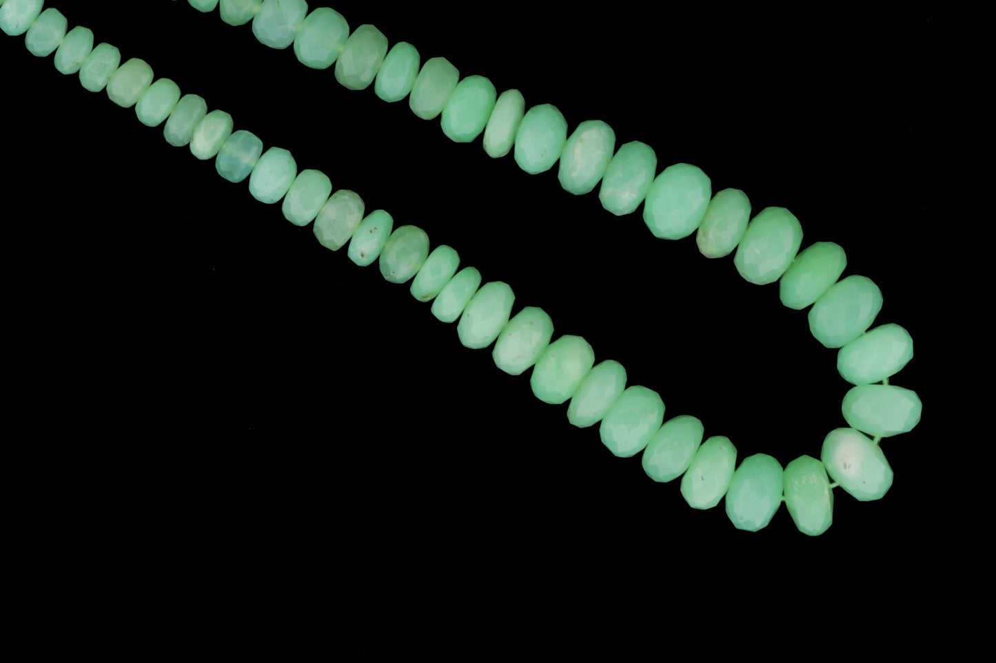 Apple Green Chrysoprase 6mm Faceted Rondelles