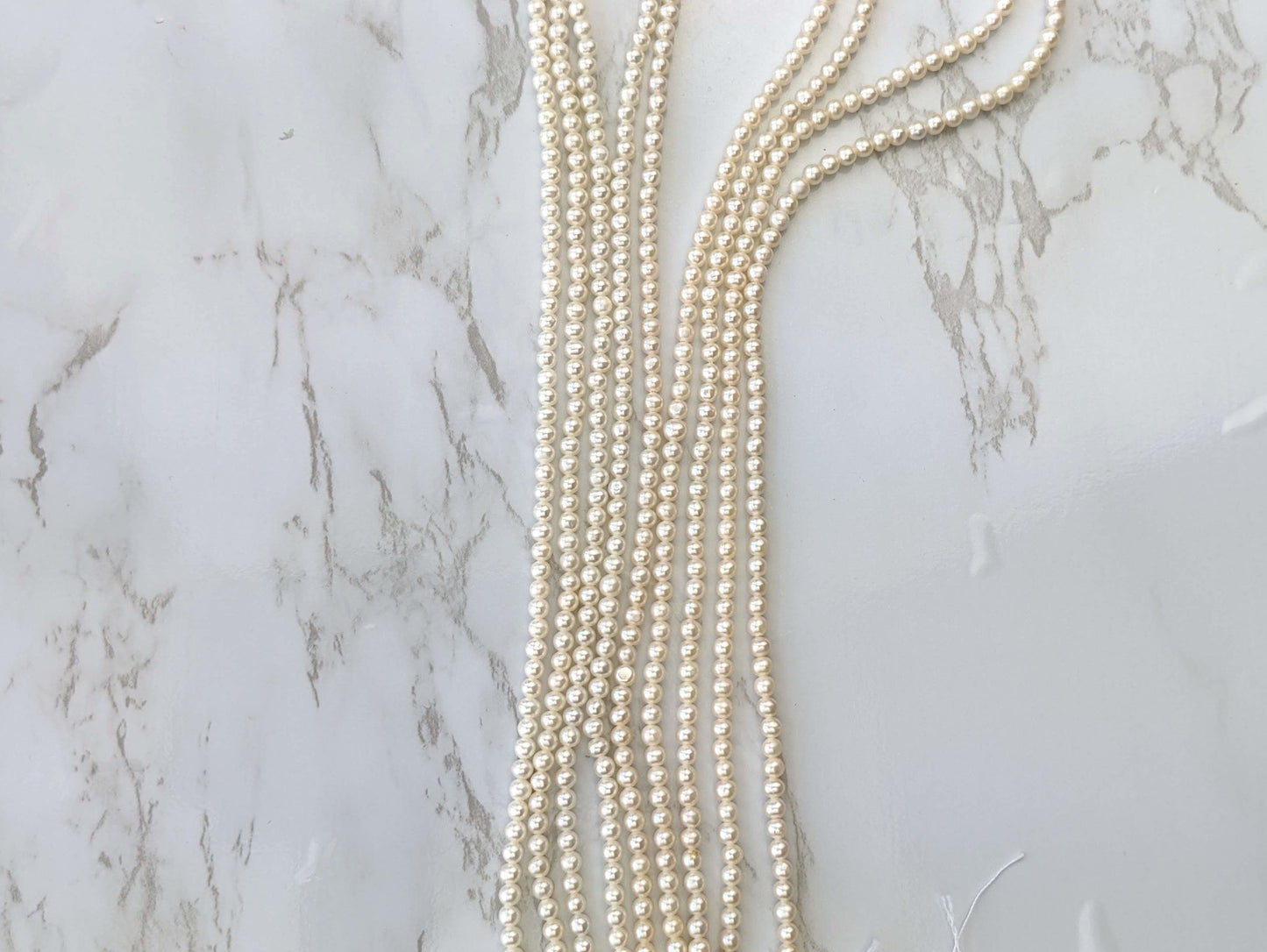 White Freshwater Pearl 3mm Smooth Rounds