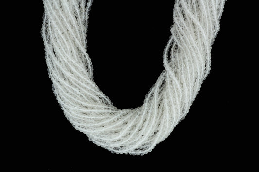 Clear Rock Crystal Quartz 3mm Faceted Rondelles