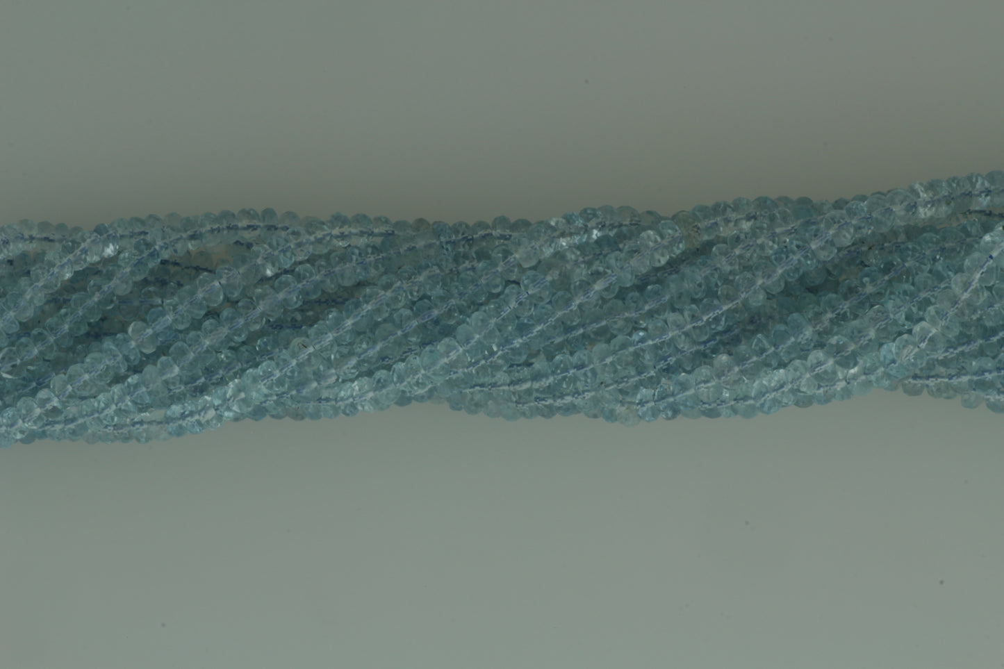 Blue Aquamarine 5mm Faceted Rondelles