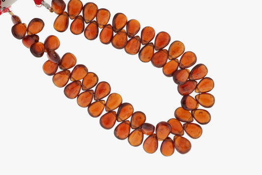 Red Garnet 10x7mm Smooth Pear Shaped Briolettes