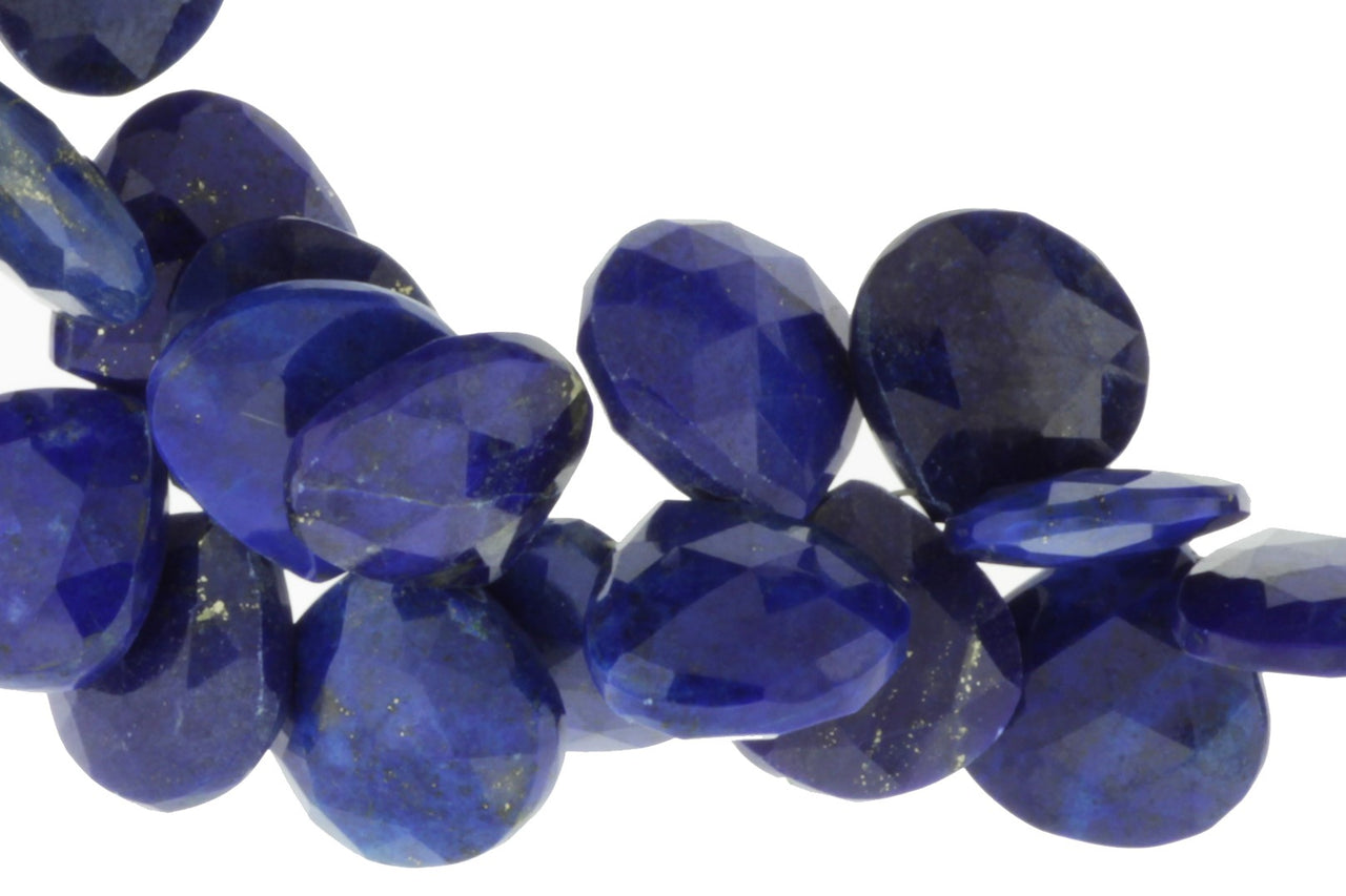 Royal Blue Lapis Lazuli 14mm Faceted Heart Shaped Briolettes