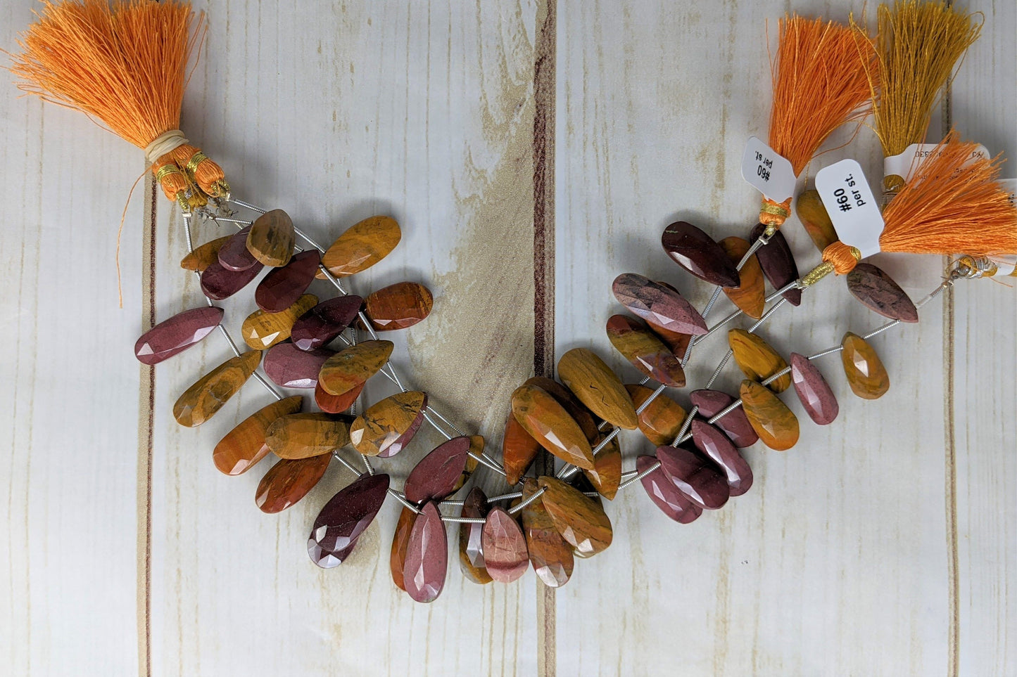 Red Agate 20x12mm Faceted Pear Shaped Briolettes