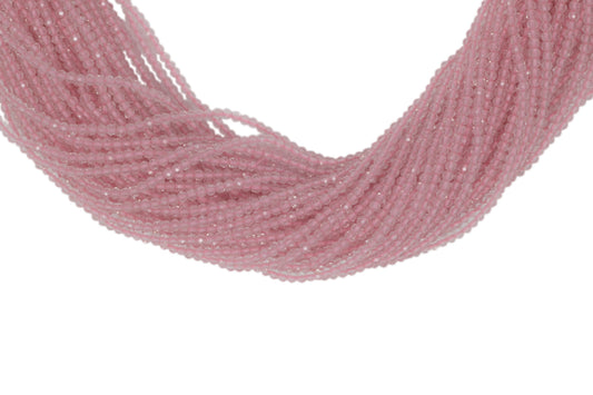 Rose Quartz 2mm Faceted Rounds