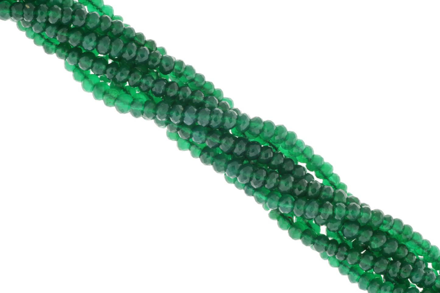 Green Onyx 6mm Faceted Rondelles