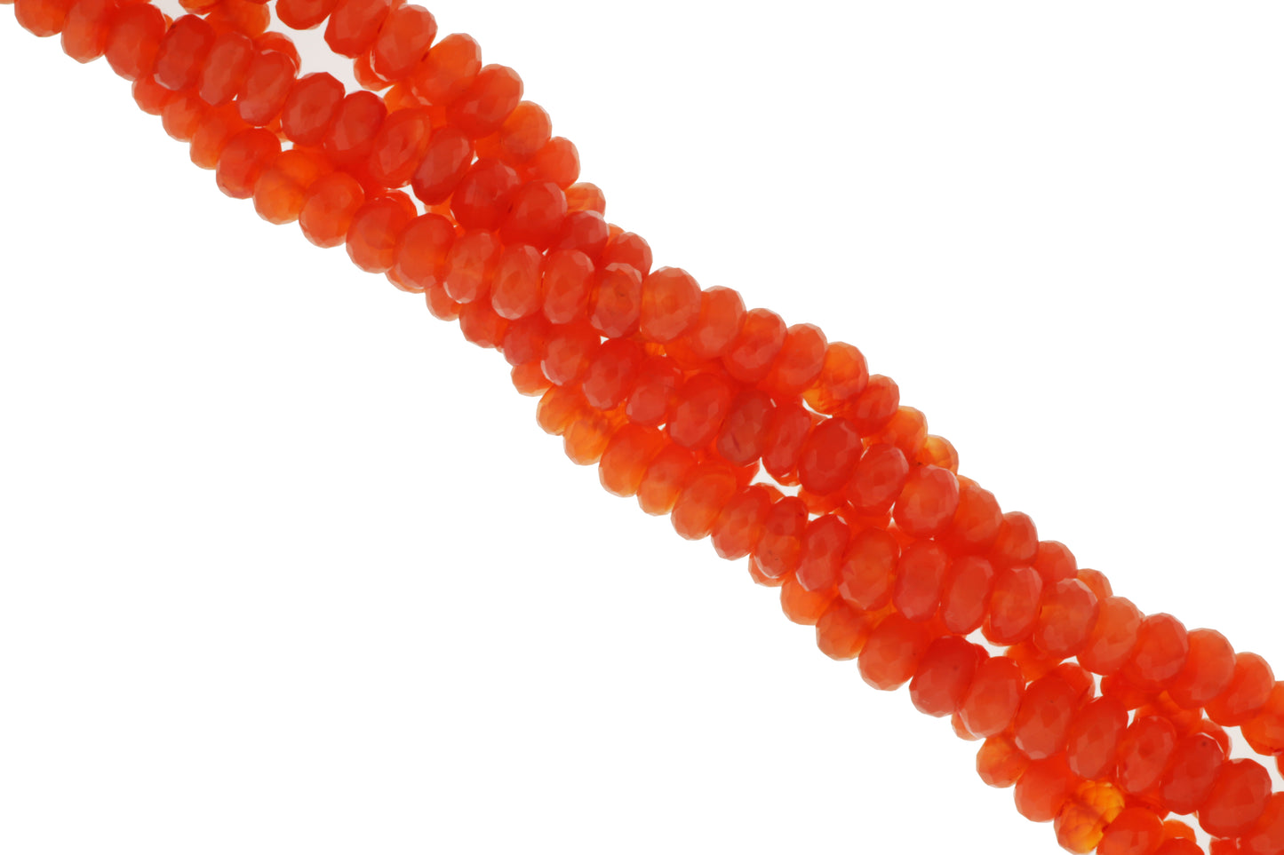 Orange Carnelian 7mm Faceted Rondelles