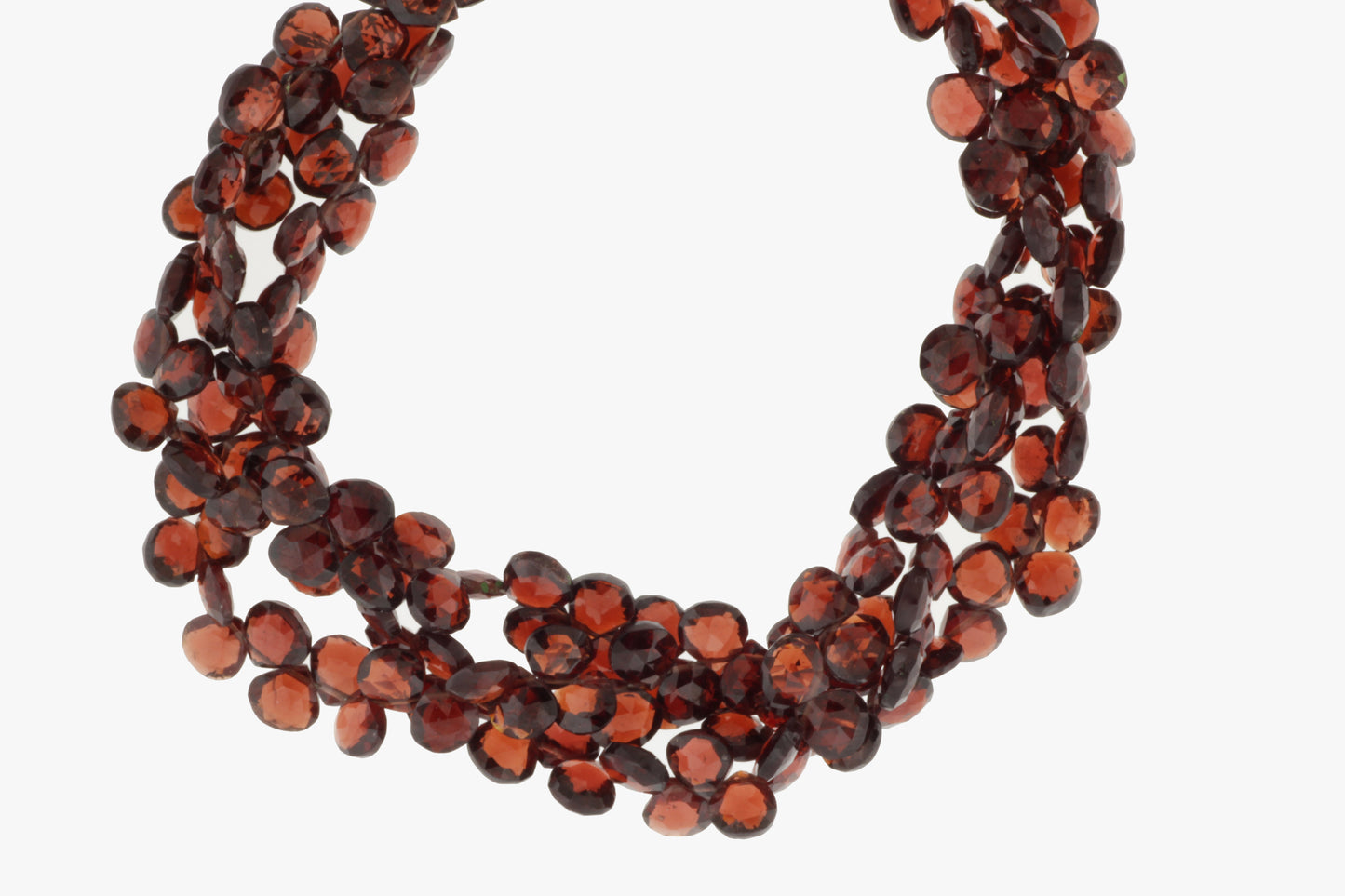 Red Garnet 6mm Faceted Heart Shaped Briolettes