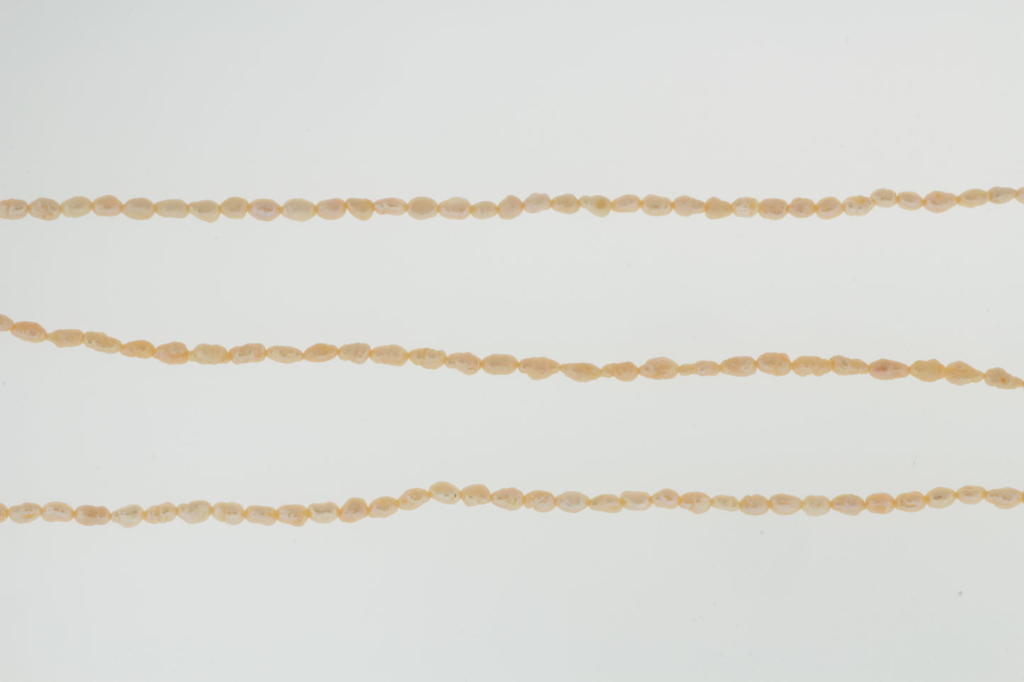 Golden Peach Freshwater Pearl 4x2mm Biwa Sticks