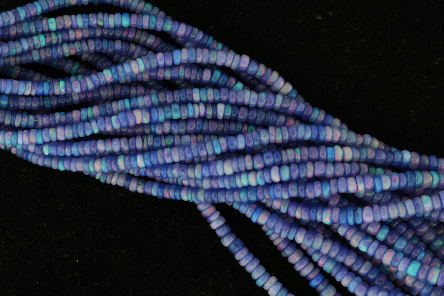 Purple Ethiopian Opal 3mm Smooth Rondelles