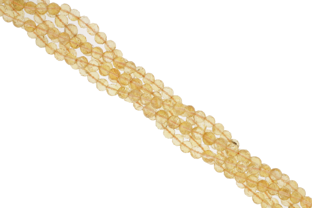 Yellow Citrine 5mm Faceted Rounds